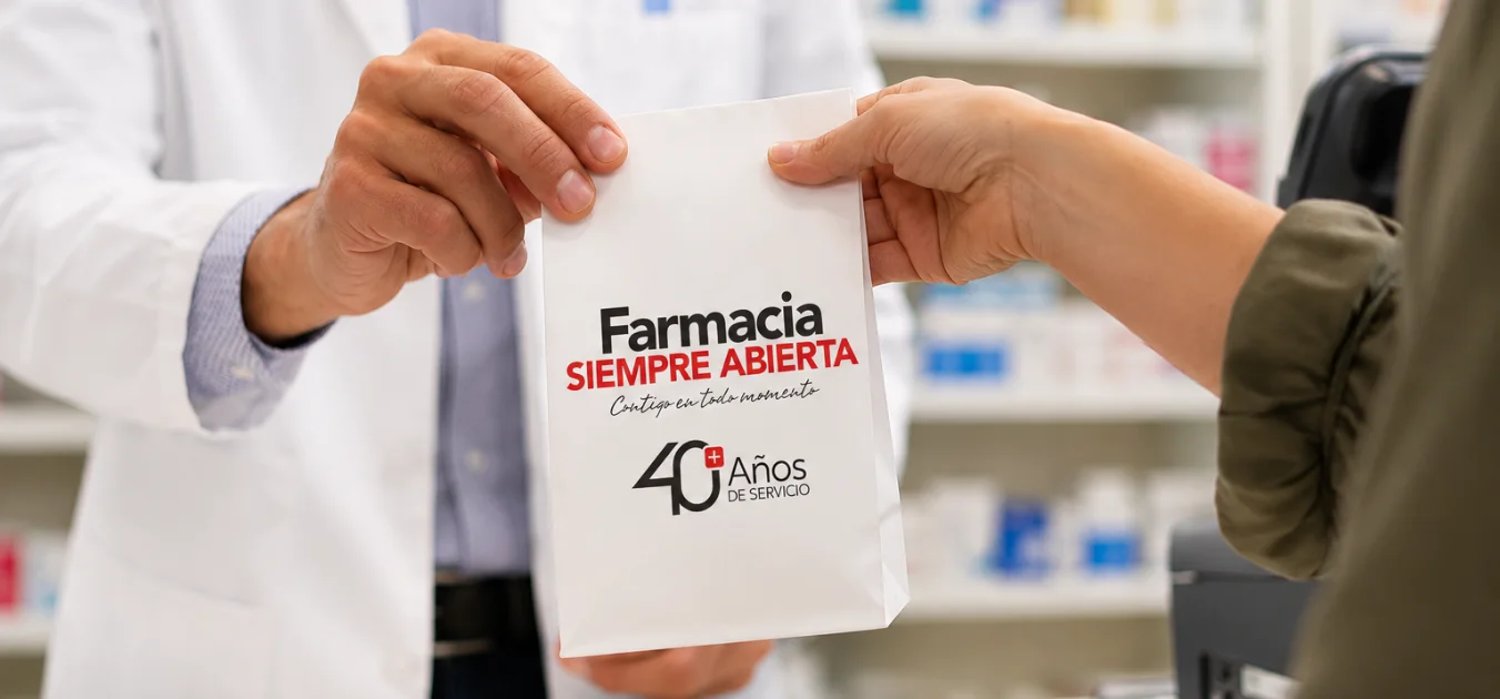 Entrega de bolsa Farmacia Siempreabierta